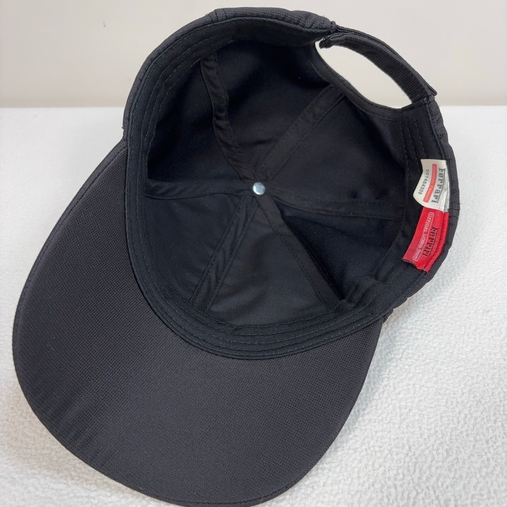 Ferrari Hat Men's One Size Black Official Adjustable Scuderia Logo Cap F1 Car - Picture 12 of 14